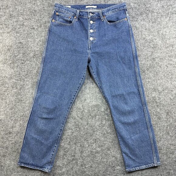 Levi’s Big E Wedgie Straight Womens Jeans 31x26 Crop Premium - Picture 2 of 15